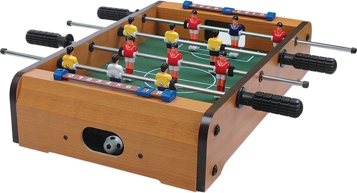 Borvat® |   |  spel | 12 Spelers | 2 Mini Voetballen | Houten | 50 x 31 x 9 cm